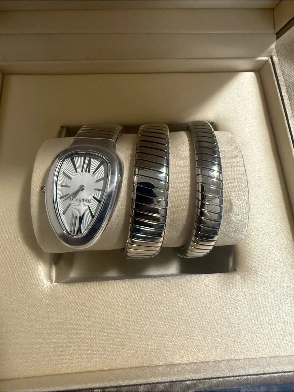 Bvlgari Womens Silver Wrap watch